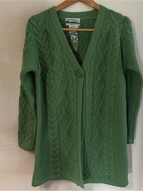 Aran Crafts Merino Wool Cardigan Sweater